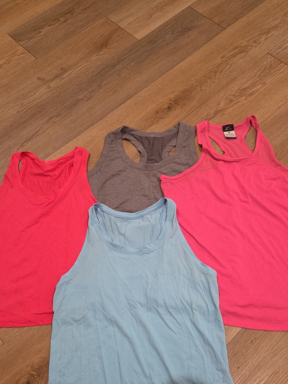 Women’s Racerback Tank Top - Pink, Light Blue, Gray Large And Nike Xl